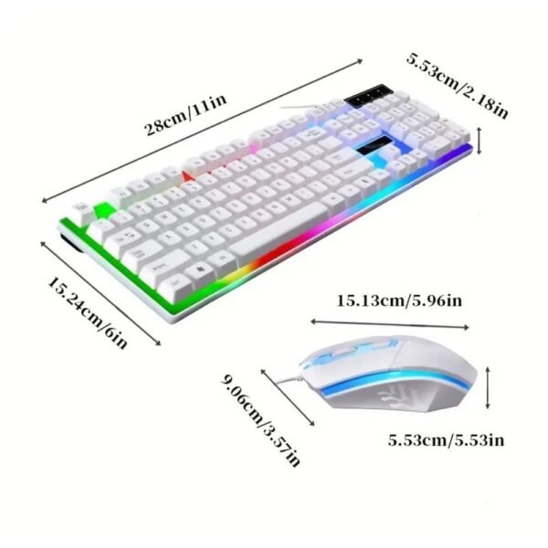 Gaming Keyboard Mouse Set Rainbow LED Wired USB For PC Laptop PS4  One 360UK - Image 2
